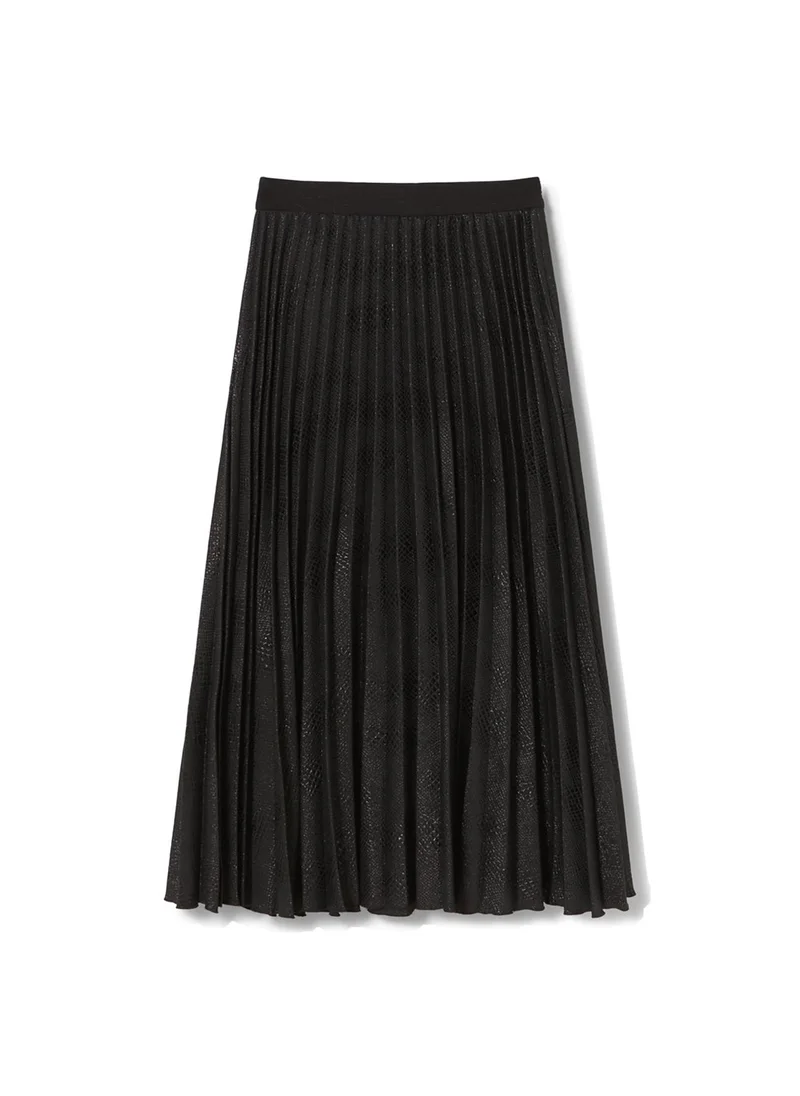 لولا كساديمونت Pleated Midi Skirt Animal Print